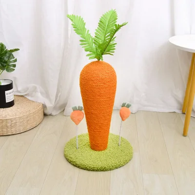 

Pet Climbing Frame Supplies Natural Cat Toy Sisal Scratcher Board Carrot Cat Toy