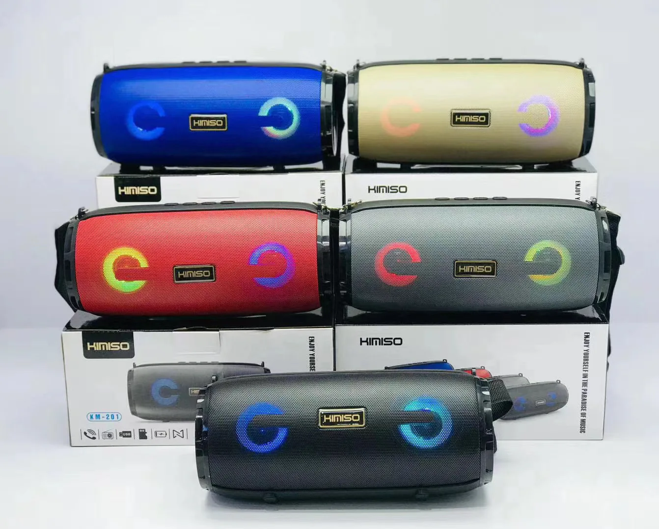 

KIMISO-201 Portable outdoor deep bass wireless speaker with TWS/FM