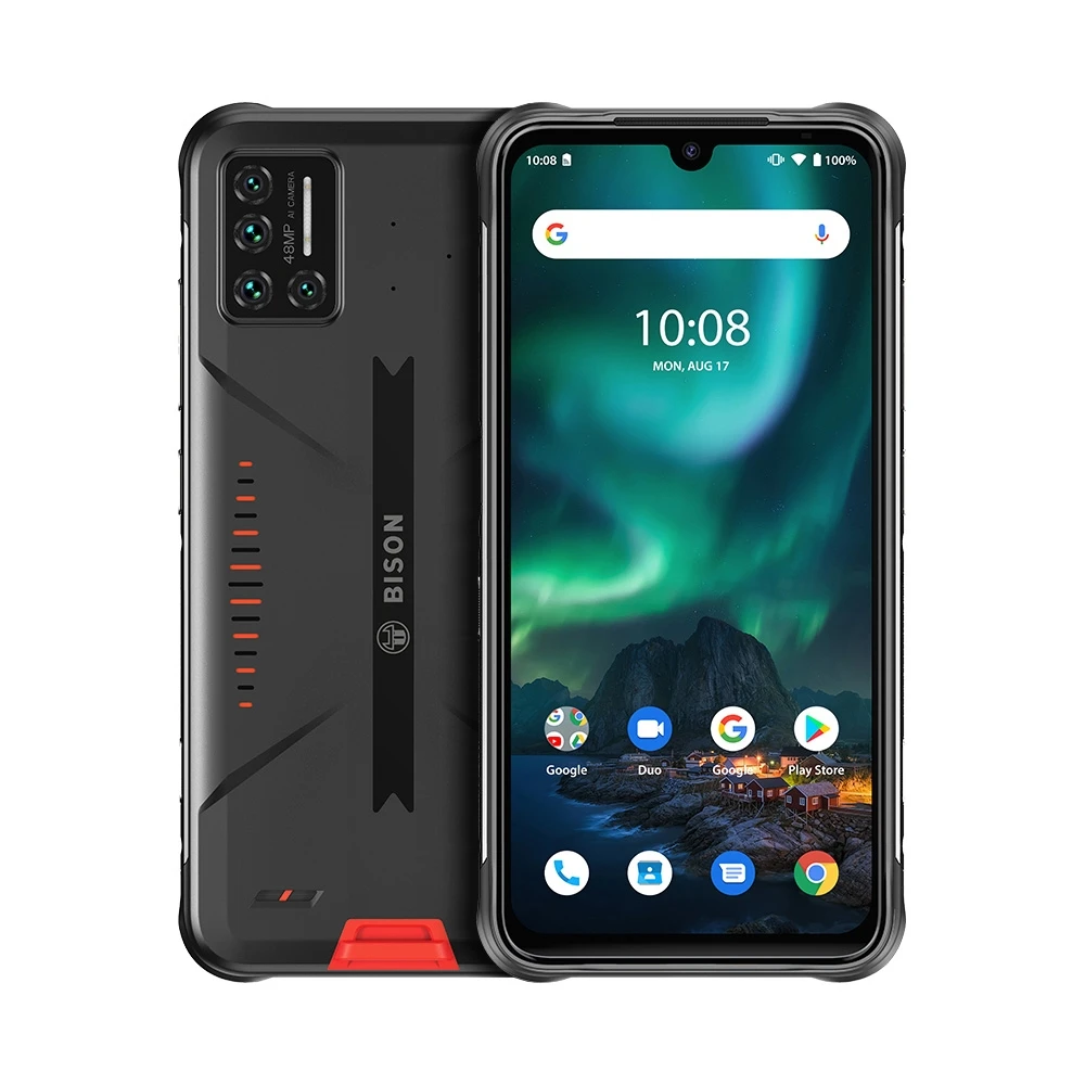 

Hot Sale Waterproof UMIDIGI BISON 6GB 128GB Fingerprint Id Quad Back Cameras 5000mAh 6.3 inch Android 10.0 4G Rugged Phone