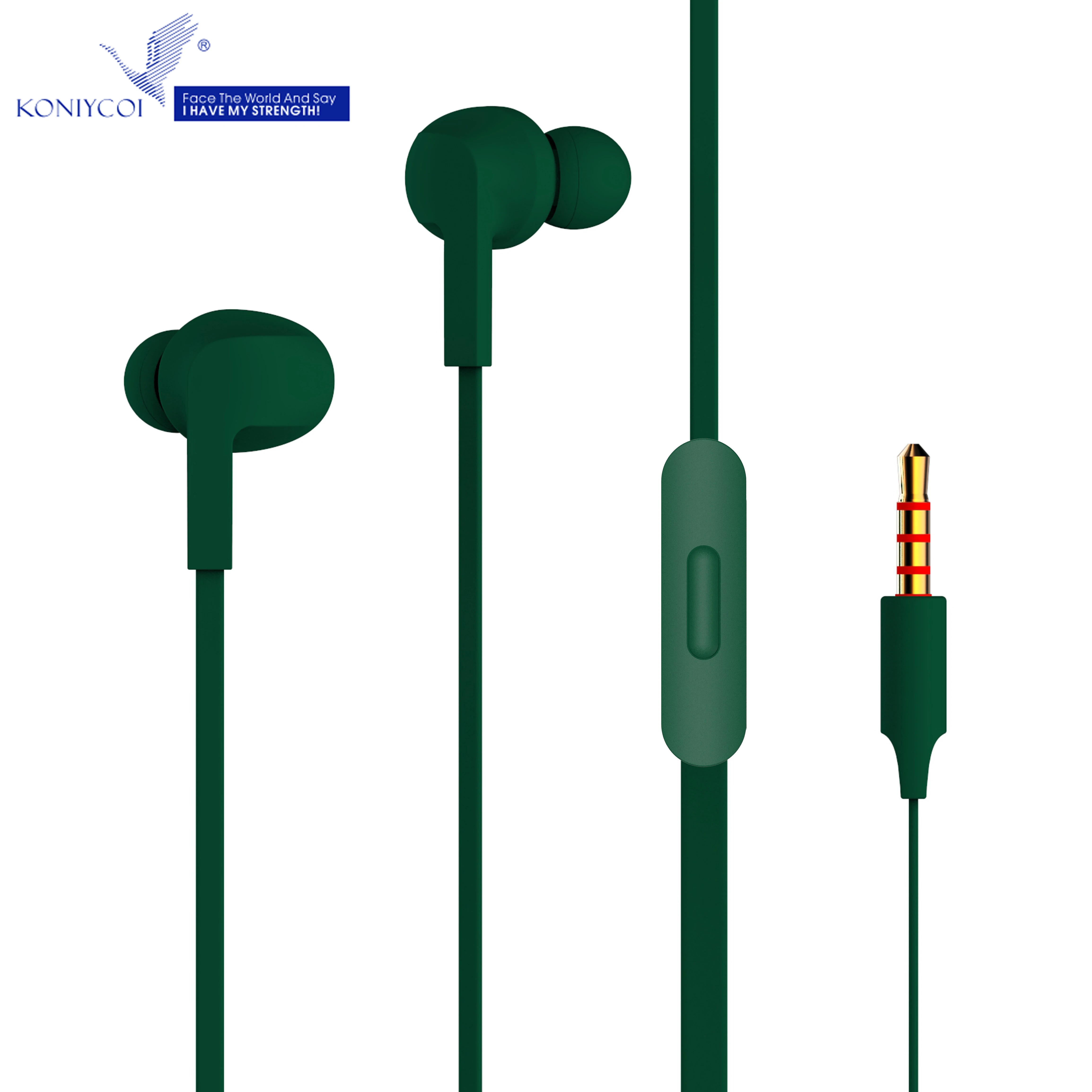 

DropShipping mobiles accessories earphones headphones headsets Hot 3.5mm Koniycoi plug stereo wired earphones with mic nilaomu