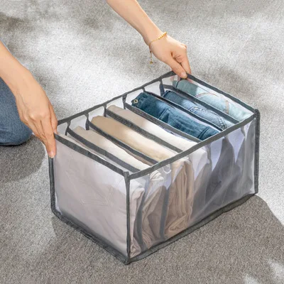 

jeans compartment storage box closet clothes pants organizer wardrobe closet storage organizer