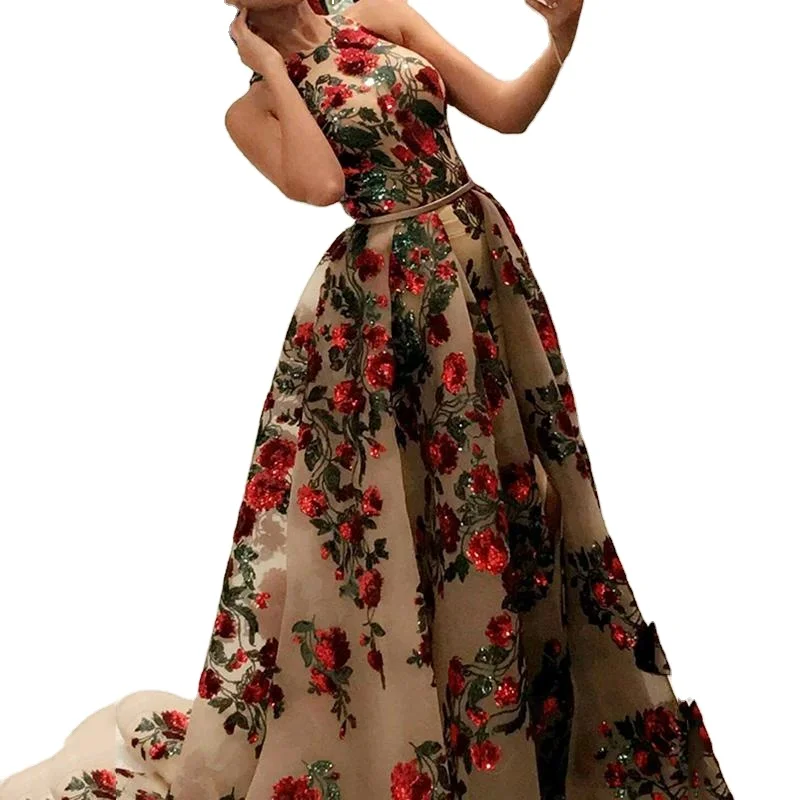 

Elegant Woman Evening Gown Plus size printed long Formal evening dress, Picture