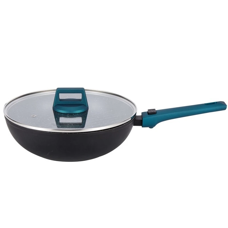 

Aluminum non-stick Wok handle detachable Non-stick Pan induction bottom Gas Cooker Cookware