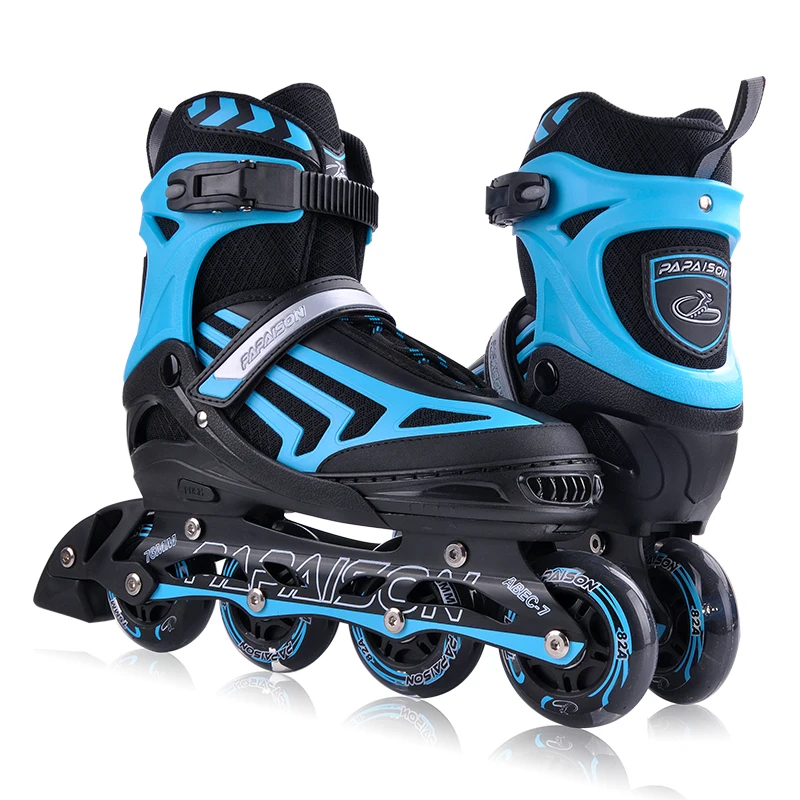 PAPAISON Thickened Bracket Anti-Collision 4 PU 80mm Flash Wheels Aluminum Alloy Chassis ABEC-7 Bearing Inline Roller Skates Size