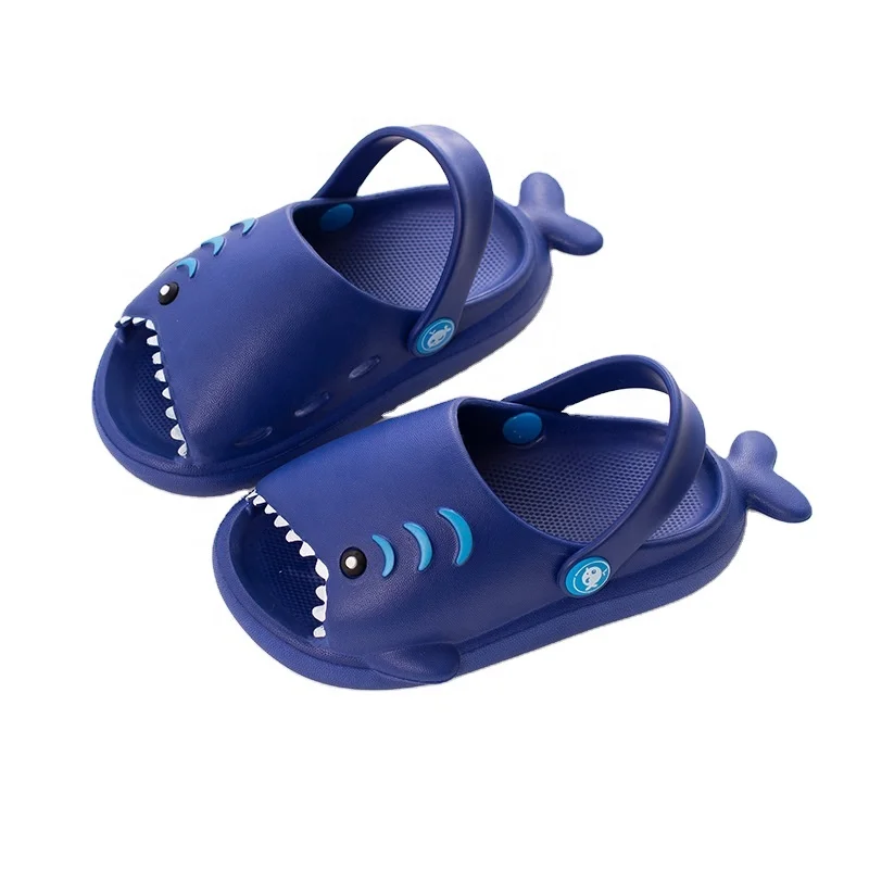 

2021 latest cute cartoon shark children's slippers indoor and outdoor lightweight non-slip sandals slippers for kids, Picture