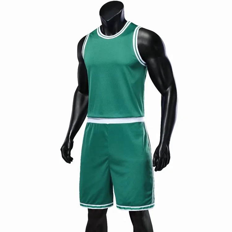 

Custom Logo Sportswear Breathable Basketball Clothing Suit Summer Basketball Vest And Shorts 2 Pieces Man Basketball Uniform