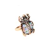 VRIUA New Wholesale Gold Color Ladybug Alloy Ring Crystals Ring for Women
