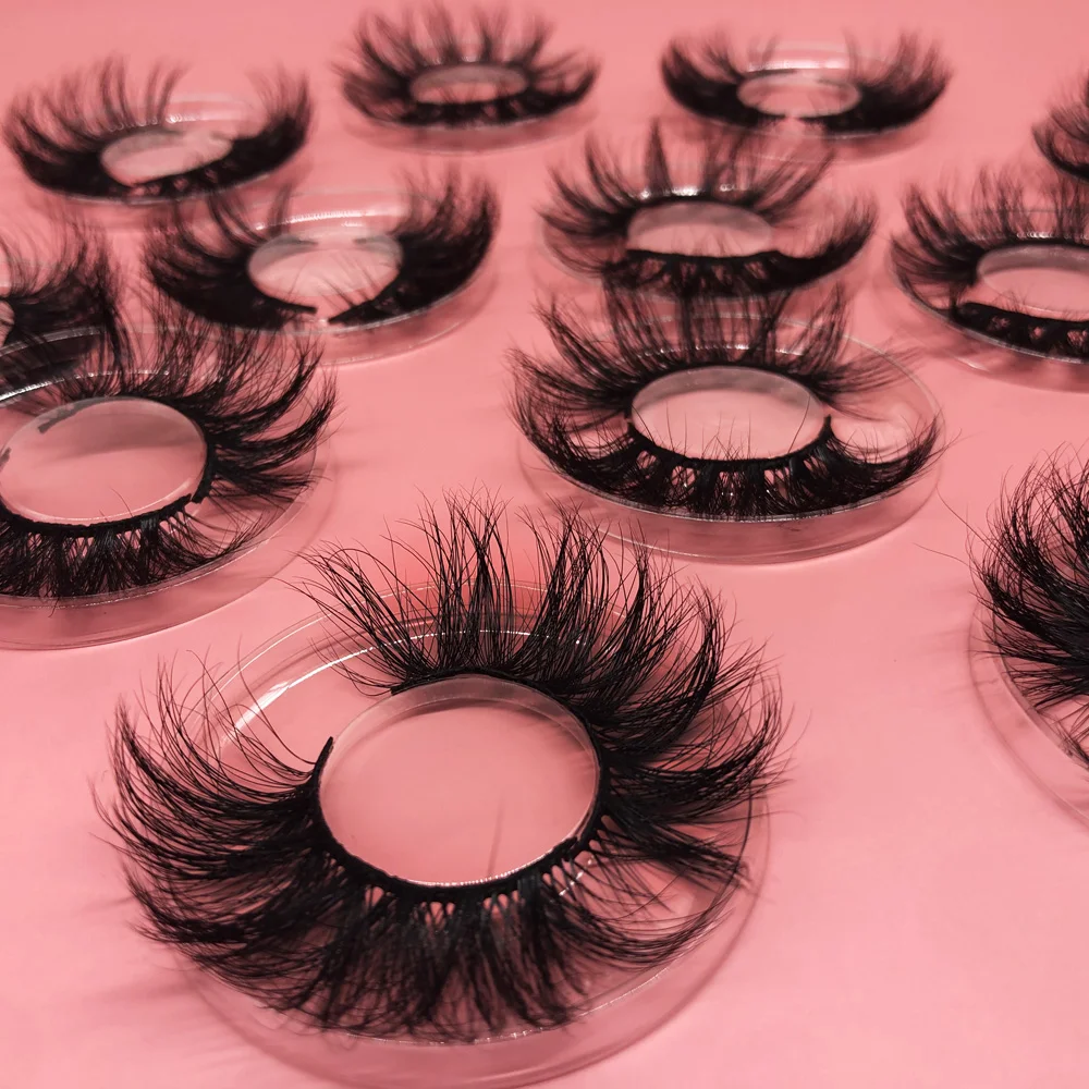 

wholesale 100% real mink wispy Glue care set 3d vendor 25mm Full Strip mink false eyelash eyelashes lashes