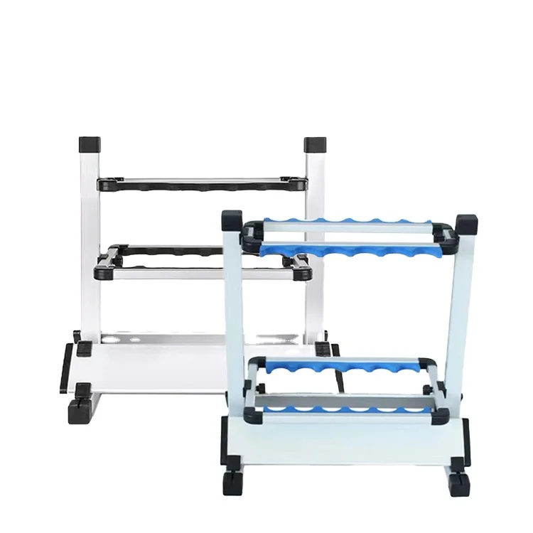 Aluminum Alloy 12 Holes Upgraded Version Foldable Fishing Display Support Stand Fishing Rod Rack Stand