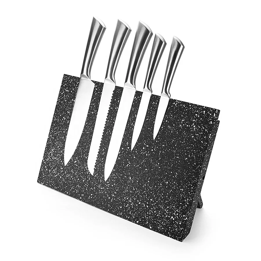 Folding Wooden Knife Block Stand Universal Knife Holder With