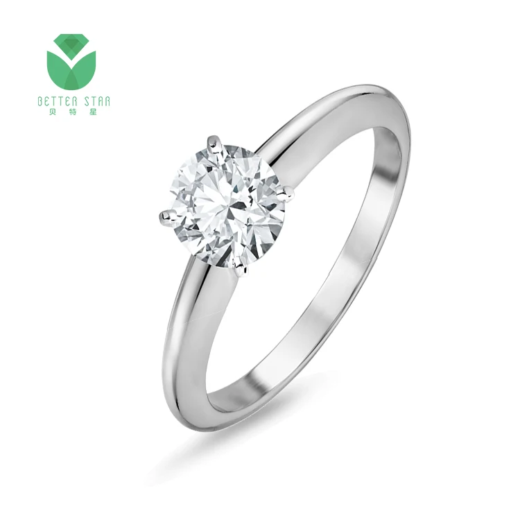 

0.5ct E color VS clarity hpht lab created diamond white gold ring jewelry