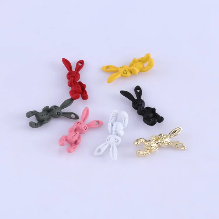 

Funny Bunny Alloy Gem Nail Art 3D Skeleton The Devil's Mischief Nail Rhinestones Decorations Dangle Rabbit Nail Charm