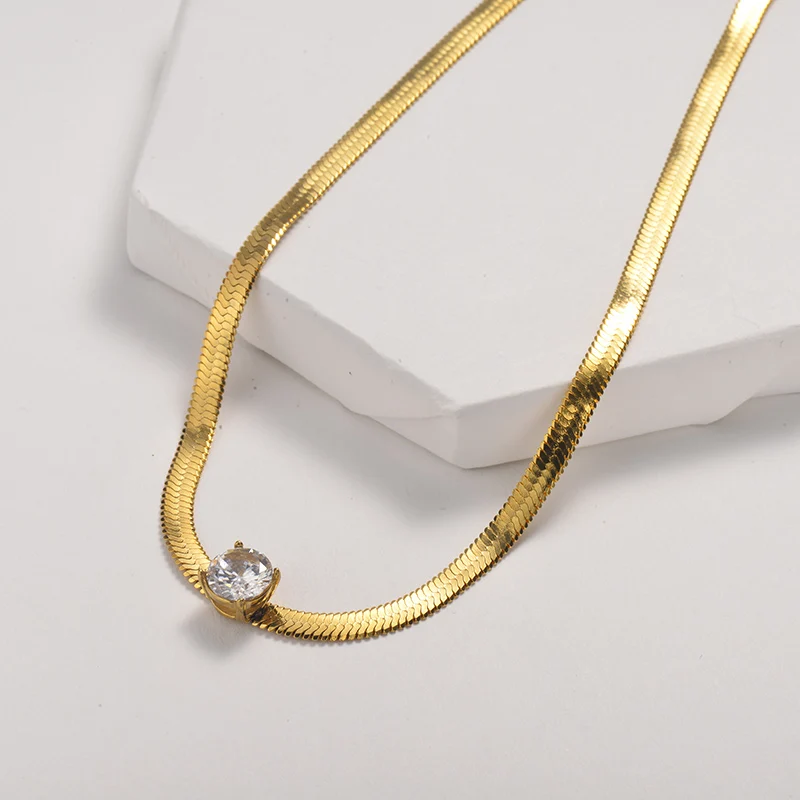 

Baoyan Fashion Wholesale Stainless Steel Gold Plated Chain Pendant Necklace