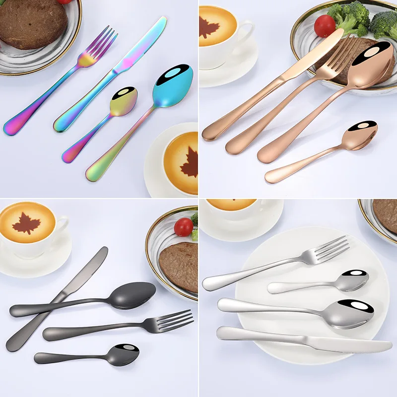 Stainless Steel Gold Flatware Cutlery Set