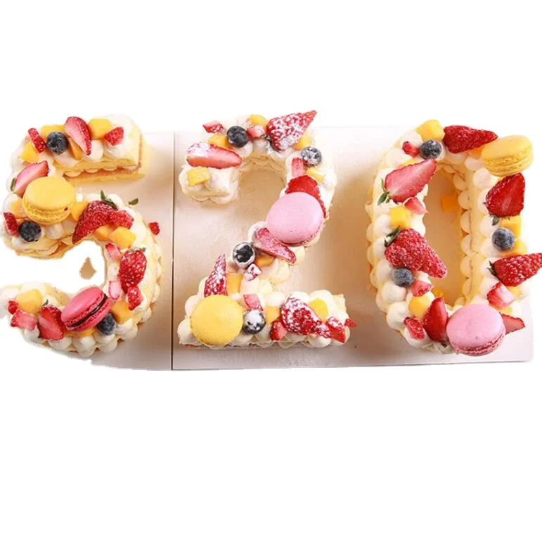 

Z353 Alphabet Number Cake Molds Wedding Birthday Baking Pastry Confectionery Tool Cake Decorating Tools Plastic Number Cake Mold, As picture