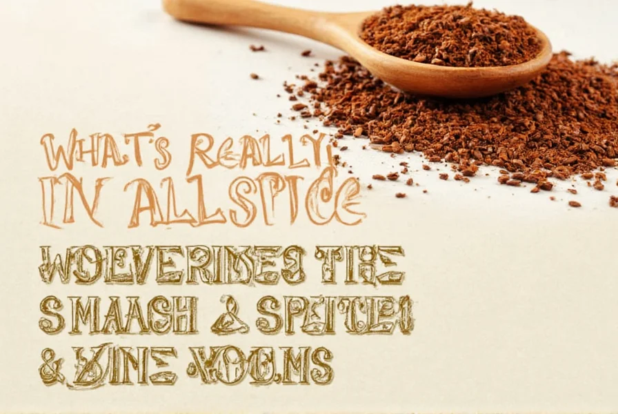 Allspice berries in various stages from fresh green berries to dried brown berries in a wooden bowl
