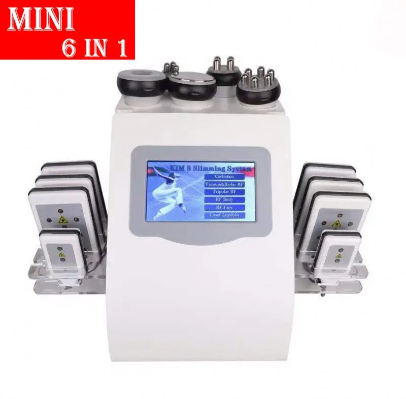 

7 In 1F Ultrasonic Fat Burner Machine Body Slimming Cavitation Frequency Lipo Machin 360 Angle Surrounding, White grey