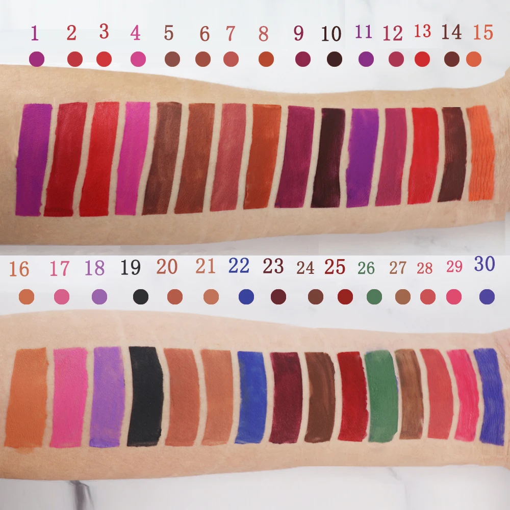 

customize private label 18 hour long lasting waterproof matte liquid lipstick 30 colors for choosing