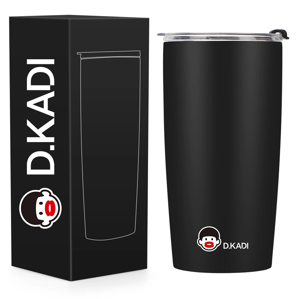 

DKADI 20OZ Double Wall Stainless Steel Vacuum Insulated Coffee Travel Mug Custom Sublimation Tumbler wholesale bulk with Straw