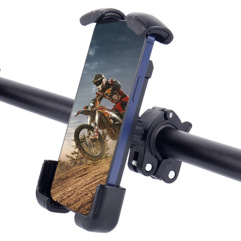 

Free Shipping 1 Sample OK Handlebar Mount Bicycle Smart Phones Stand Holder Bike Mobile Phone Support For Sale, Black