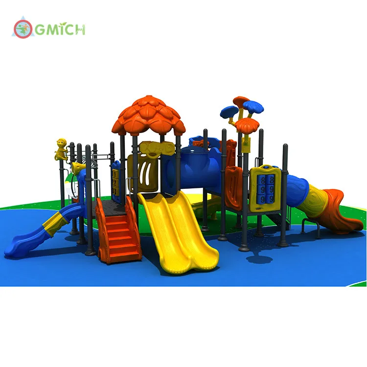 

top quality plastic kids outdoor playground slide An animal-themed slide preschool outdoor playground JMQ-010202, Yellow,blue ,green ,red,orange etc