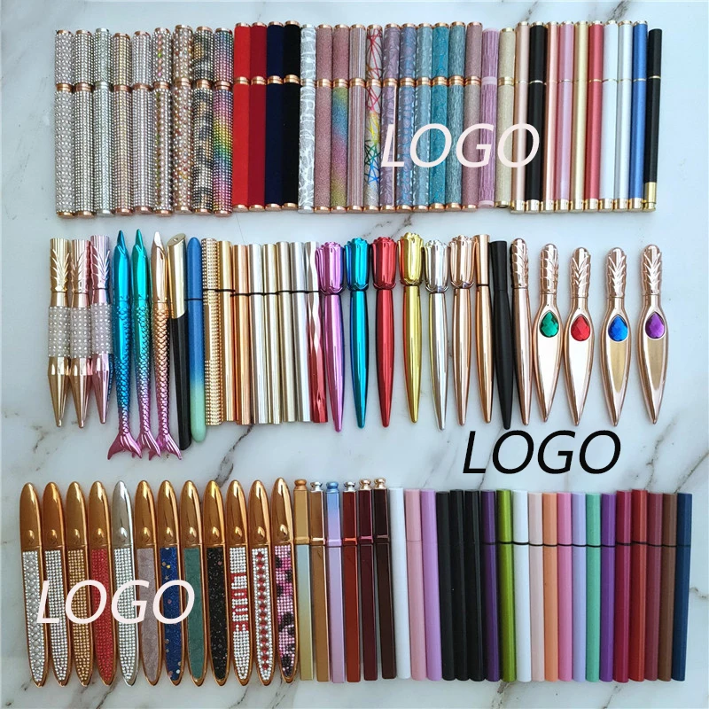 

2021 New design self adhesive eyeliner 3d mink eyelashes private label mink lashes magic eyeliner glue pen
