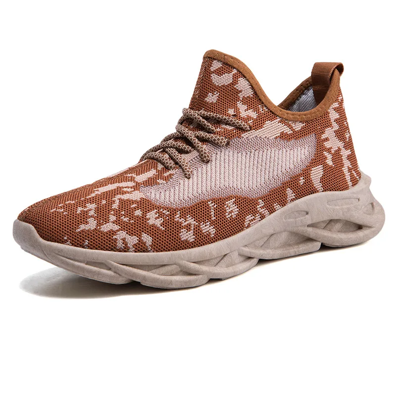 

Outdoor leisure brand sports shoes mesh cushioning elastic running shoes men