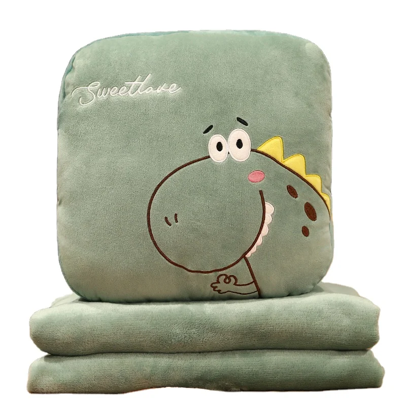 

cartoon style stuffed animal cute 3 in 1 Pillow with Blanket