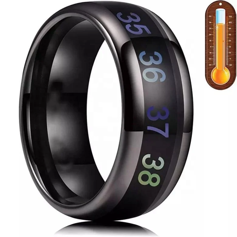 

Fashion Stainless Steel Smart Rings Intelligent Sensing Titanium Steel Temperature Ring