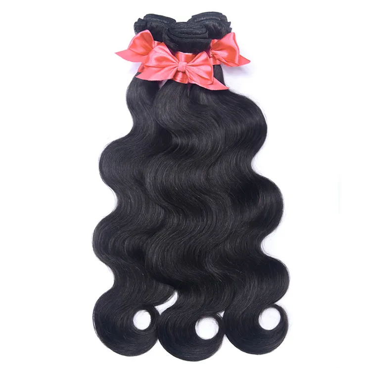 

Drop shipping Hair Virgin Body Wave Hair Extensions Weaves Bundles Peruvian and Brazilian Human Hair, Natural color