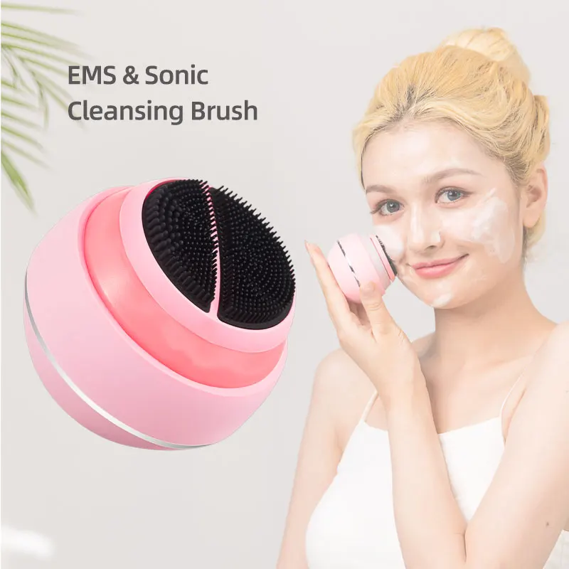 

3 in 1 Ultrasonic Electric Face Cleansing Instrument Sonic Silicone Facial Cleansing Brush