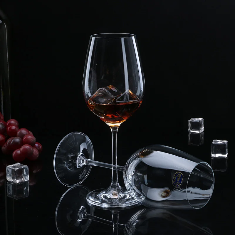 

wholesale cheap stock 450ML high quality wedding gift clear crystal wine glass