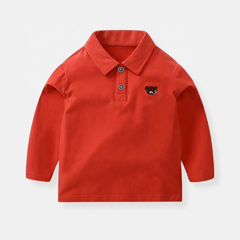 
2020 High Quality Custom cotton boy kids Cotton shirts polo shirt with long sleeve 