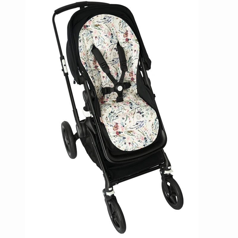 

MOQ 50pcs Custom Eco Friendly Baby Infant Warm Reversible Stroller Seat Cushion Pram Pad Liner