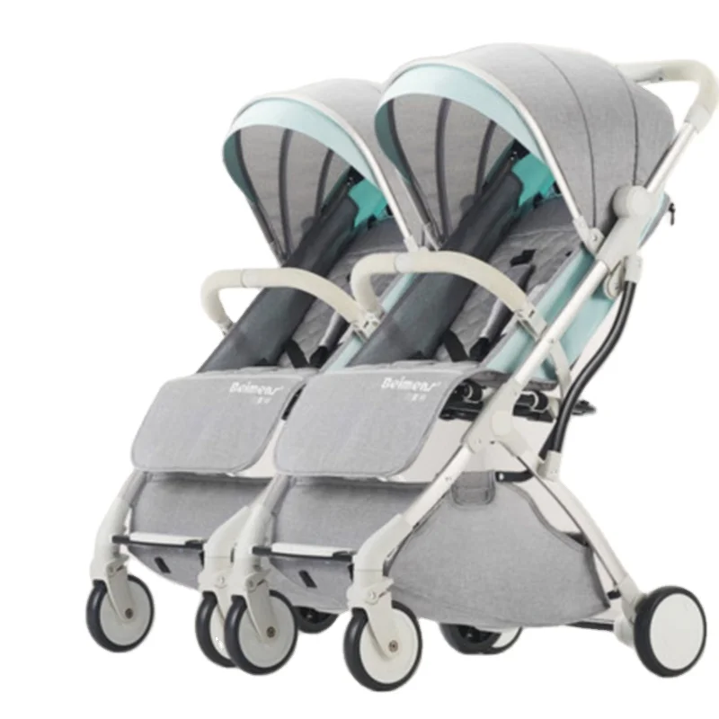 

Top quality double stroller lightweight twin baby stroller, Blue,pink,gray,camel,black,green