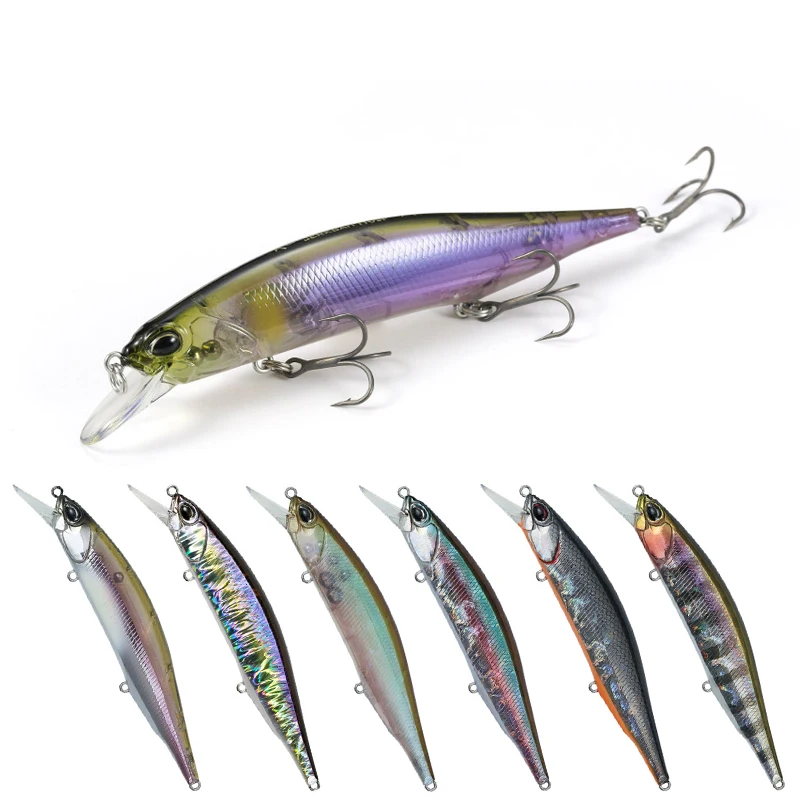 

Suspending Plastic Fishing Lures 110mm 16.2g Minnow Bait OEM Fishing Tackle Bait Big Hard Fishing Lure, 17 colors