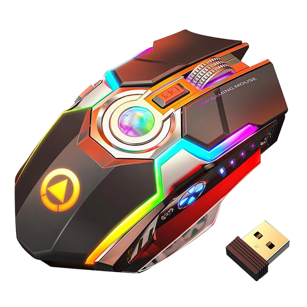 

Game Mouse Silent Ergonomic 7 Keys RGB Backlit Rechargeable Wireless Gaming Mouse