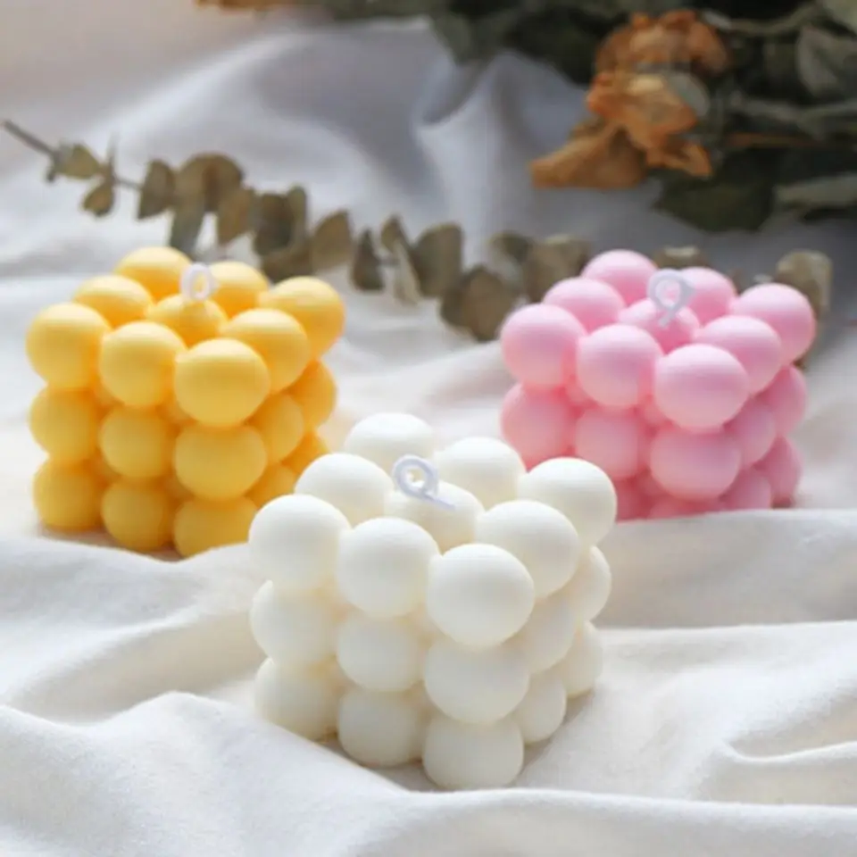 

DIY Bubble Candle Mould 3D Silicone Mold candle, White