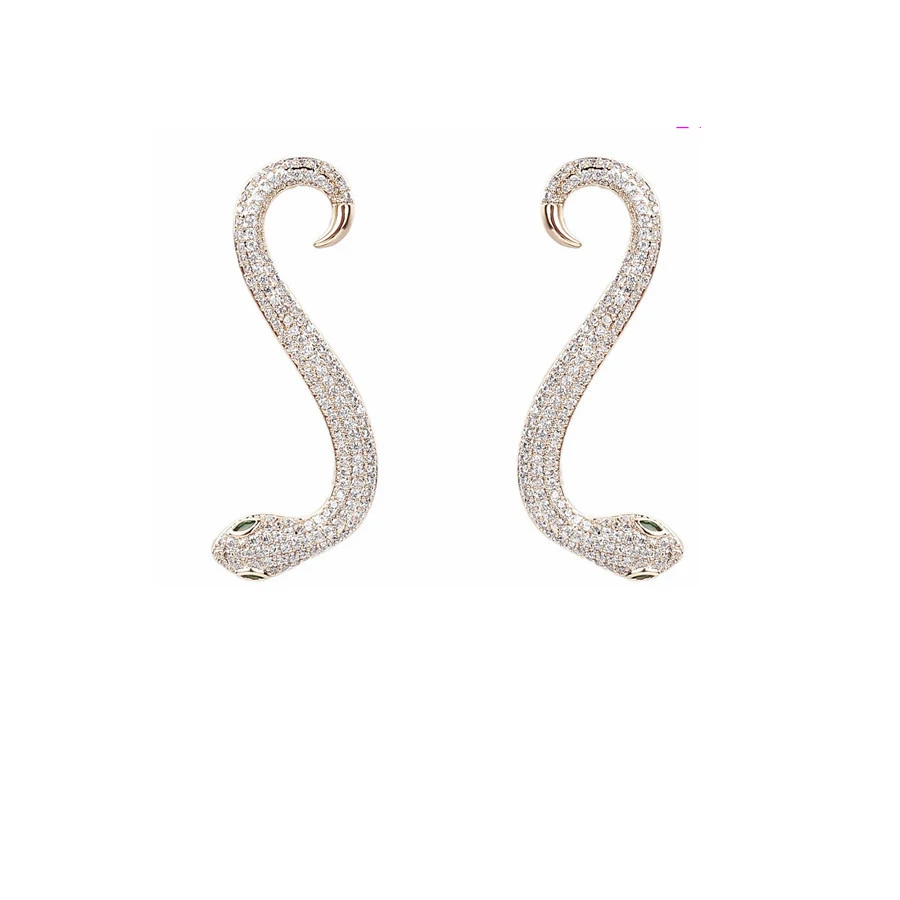 

474 xuping New Multicolor Brazilian Hot Selling Sexy Lady Snake Earrings with Zircon