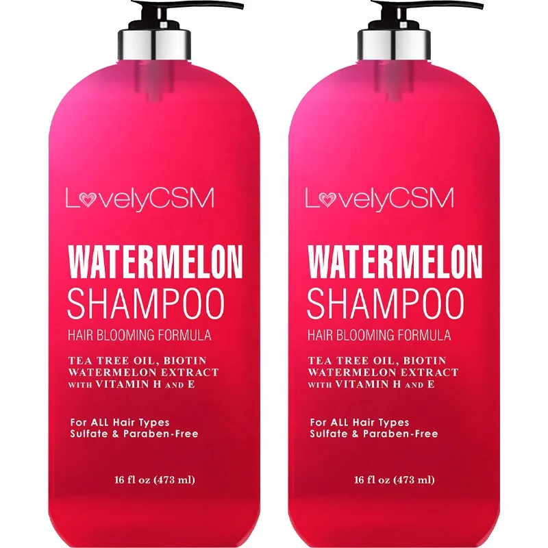 

Wholesale LovelyCSM Red shampoo hair mask Sulfate Paraben Free Shampoo Repair Anti Hair Loss Watermelon shampoo and conditioner