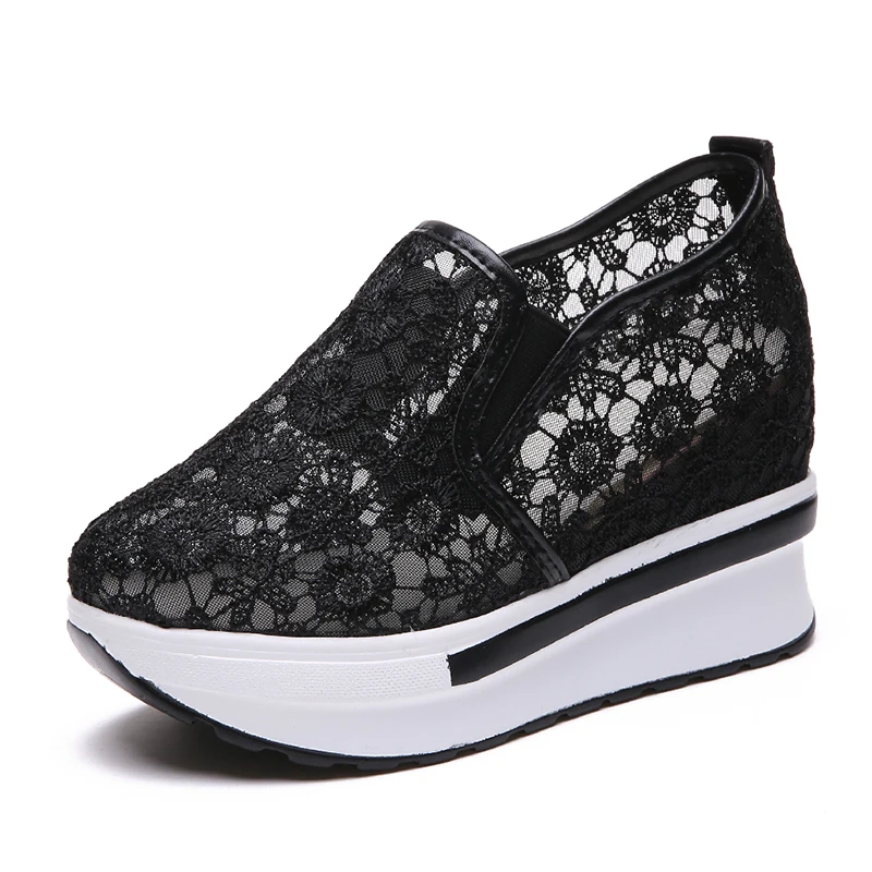 

Ladies Classic Transparent Knitted Upper Breathable Fashion Women Casual Shoes Sandals Flat, Beigh,white