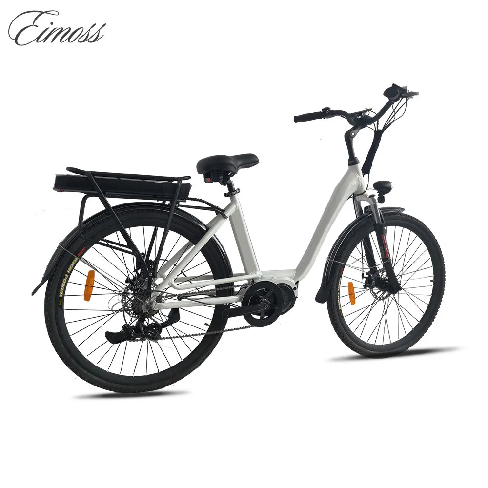 

E-bikes 1000watt electric bicycle city bikes bafang mid drive electric city bike 48v, White