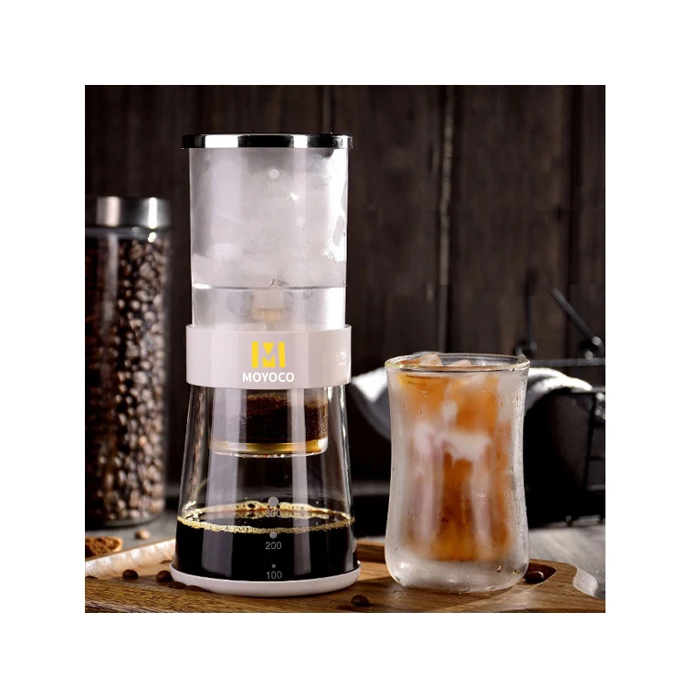 

MOYOCO Amazon Prime Day Drop Shipping Ice Drip Coffee Pot Cold Brew Coffee Maker, Black/white