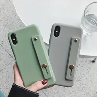 

Wrist Strap Hand Band silicone case for iPhone 11 Pro stand back cover