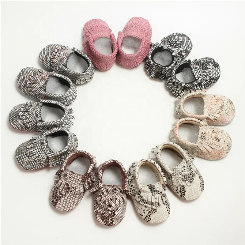 

Spring and autumn hot style Kids Leather Snake skin Baby Walking Shoes Soft-soled Indoor Floor Shoes Rattlesnake Baby Moccasins, 5 colors as pictures shows