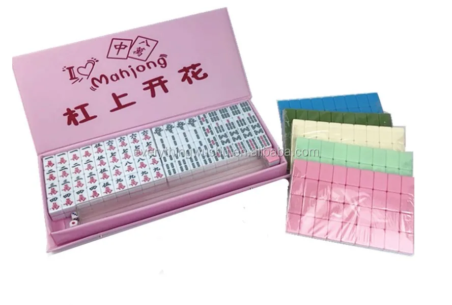 Mini Chinese mahjong tiles 144pcs/set 24*17mm Portable travel Mah-Jong with Box