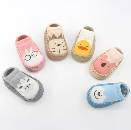 

New baby shoes and Socks toddler soft bottom cartoon children's floor sock non-slip leather bottom cotton socks for baby, Colors