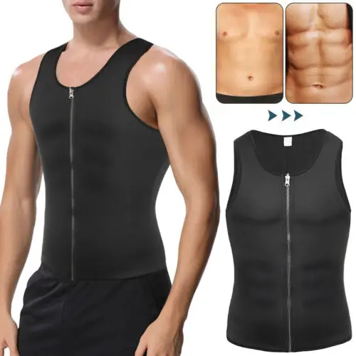 

New Neoprene Sport Body Belly Shaper Sauna Fitness Top Shirt Slimming Weight Loss Men Sweat Vest