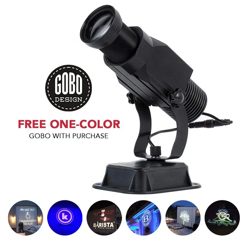 
15W LED Custom Image GOBO Logo Projector Light with Static Function Manual Zoom Focus Customized Gobos for Indoor Use 