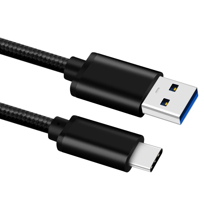 

Nylon Braid USB C Cable 3FT Data Sync QC3.0 Usb Charging Cable 1M Black Fabric Usb Type C Cable, Black,white or others